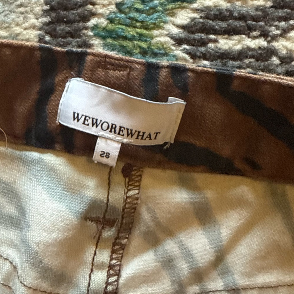 WeWoreWhat Tiger Print Piped Stiletto Jeans – Size 28 - Picture 6 of 9